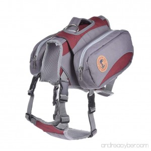 Yunt Pet Saddle Bag Backback Hiking Gear with Removable Bags for Middle Large Sized Dogs Traveling Hiking Camping - B075XNLF65