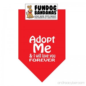 Adopt Me & I Will Love You Forever Dog Bandana - B00SHSH0UU