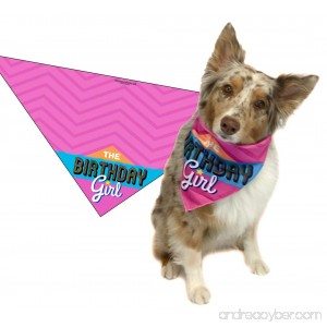 Dog Birthday Girl - Happy Birthday Dog Bandana - Dog Birthday Scarf Accessory - Great Dog Gift Idea (Medium to Large) - B06Y2LV8XC