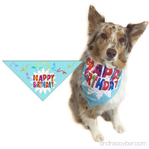 Happy Birthday Dog Bandana - Dog Birthday Scarf Accessory - Great Dog Gift Idea - B01N1361FB