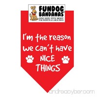 I'm the Reason we Can't Have Nice Things Dog Bandana - B07CHVFX4S