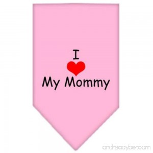 Mirage Pet Products I Heart My Mommy Screen Print Bandana for Pets Large Light Pink - B00ARCIUR6