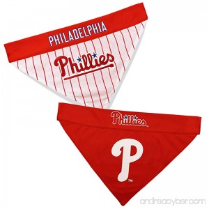 Pets First PHP-3217-L-XL MLB Philadelphia Phillies Reversible Pet Bandana Large/X-Large MLB Team Color - B078GMWG31