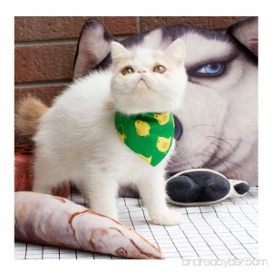 Stock Show Pet Cat Triangle Bibs Scarf with Botton Cute Fashion Neckerchief Collar Necktie for Kitten/Kitty/Puppy - B07BHFX82H