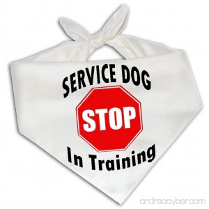 Stop Service Dog In Training - Dog Bandana One Size Fits Most Animal Medical - B01IGWWHX6
