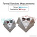 Tail Trends Formal Dog Tuxedo Dog Bandana with Bow Tie and Neck Tie Designs - B017WSXTKK