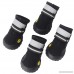 Asmpet Dog Boots Waterproof Shoes with Reflective and VelcroRugged Velcro Anti-Slip Sole 4pcs - B073ZCLHRR