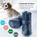 Dog Winter Shoes URBEST Dog Boots Sports Non-slip Pet Dog PU Leather Reflective Velcro and Rugged Anti-Slip Sole Water Resistant Puppy Boots Rain Shoes 2 Pairs - B075RVG1GM