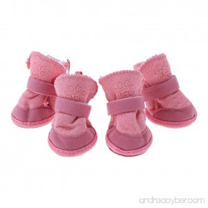 Jocestyle Winter Pet Dog Cotton Shoes Puppy Snow Boots Dog Magic Strape Shoes for Small Medium Dogs - B077BHYZXD