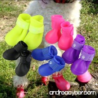 Pesp Cute Little Pet Dog Puppy Rain Snow Boots Shoes Booties Candy Colors Rubber Waterproof Anti-slip - B00OXECMDM