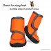 Prumya Dog Boots Waterproof Paw Protectors Dog Shoes with Adjustable Straps and Rugged Anti-Slip Sole 4pcs - B074FWJ137