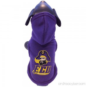 All Star Dogs NCAA East Carolina Pirates Polar Fleece Hooded Dog Jacket - B00CWSHO4I