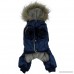 Fenta Winter Warm Small Dog Pet Waterproof Coat Padded Hoodie Jumpsuit Pants Apparel - B01LPZ0KDK