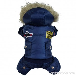 Fenta Winter Warm Small Dog Pet Waterproof Coat Padded Hoodie Jumpsuit Pants Apparel - B01LPZ0KDK