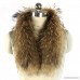 MINGCHUAN Natural Raccoon Fur Collar Large Detachable Fur Collar for Winter Coat - B078WQ2JJJ