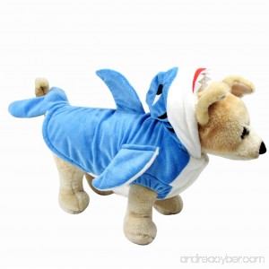 NACOCO Dog Shark Costume Cute Pet Clothes Halloween Holiday Coat Hoodie for Cats and Dogs - B0764C4GDS