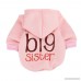 Pet Dog Hooded Clothes Pet Dog Hoodie Sweater Coat Puppy Lovely Big Brother/Sister Print Winter Warm Hoodie Jacket Sweater Shirt Coat Apparel for Small Dogs - B078FSWW8J
