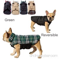 Pet Dog plaid Warm Coats and Jackets Hoodie Sweater Waterproof Snowproof Clothing Autumn Winter Reversible Clothes Warm Padded Apparel Waistcoat Sweatshirt Chest Protector - B076PJ4C9F