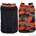 QBLEEV Reversible Dog Coat Winter Autumn Pet Clothes Accessories for Large Medium Dogs by Black/Orange Camo Adorable Simple Design Ideal for Samoye Husky Folden Retriver - B073CHMBNY