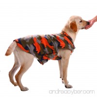 QBLEEV Reversible Dog Coat Winter Autumn Pet Clothes Accessories for Large Medium Dogs by  Black/Orange Camo Adorable Simple Design Ideal for Samoye Husky Folden Retriver - B073CHMBNY