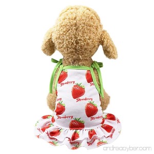 vmree Small Dog Apparel Puppy Kitten Lovely Strawberry/Pineapple Print Match Outfits Couple Wear Vest/Dress - B07F631VXD