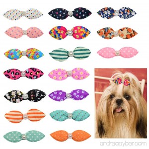 10pcs/pack Mix Colors Dog Hair Clips Pearls Centre Pet Dog Grooming Bows Supplies Pet Hair Clips Teddy Exquisite Rabbit Ears Dog Hair Accessories - B00WTSI5ZI