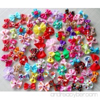50pcs/pack Cute New Dog Hair Bows Pairs Rhinestone Pearls Flowers Topknot Mix Styles Dog Bows Pet Grooming Products Mix Colors Pet Hair Bows Topknot Rubber Bands - B00Z70L0AC