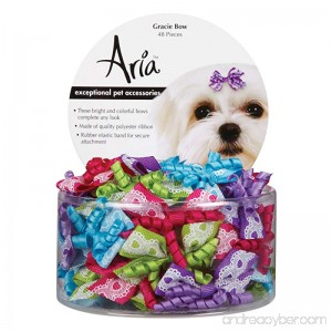 Aria Gracie Bows for Dogs 48-Piece Canisters - B005N4M9CU