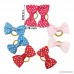 CSPRING 40PCS/20Pairs Mix Styles Cute Puppy Dog Hair Bows Topknot Small Pet Grooming Products Hair Accessories with Rubber Bands/Clips - B077D9JLBS