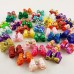 Hixixi 30pcs Pet Dog 3D Shiny Hair Bows Rhinestone Puppy Grooming Bows for XMAS Holiday Party Hair Accessories with Rubber Bands - B01M0S731E