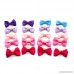 HUELE 20Pcs New Dog Hair Bows Small Bowknot With Rubber Bands Pet Grooming Products Mix Colors Pet Hair Bows Hair Accessories - B077TPK9TH