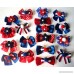 Pack of 30 Dog Hair Bows - Patriotic Memorial Day 4th of July Collection 1.5 inches - B00AW0LCD2