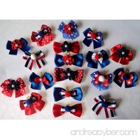 Pack of 30 Dog Hair Bows - Patriotic Memorial Day 4th of July Collection  1.5 inches - B00AW0LCD2