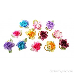 PET SHOW Flowers Pet Dog Hair Bows W/Rubber Bands Cat Puppy Grooming Accessories Assorted Color - B011FMNH6K