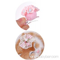 Stock Show 7Pcs Pet Dogs Cats Hairpins Set with Storage Box  Cute Bowknot Flower Hair Clips Headdress Grooming Accessories - B077RTCDN8