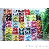 Yagopet 100pcs/50pairs New Dog Hair Clips Small Bowknot with Alligator Clips Pet Grooming Products Mix Colors Varies Patterns Pet Hair Bows Dog Accessories - B016CU72WK