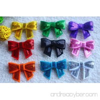 Yagopet 10pcs/pack Dog Hair Clips Bowknot Dog Topknot Bright Shinny Sequins Bowknot Dog Pet Hair Clips Cute Bowknot Bows Pet Grooming Products Pet Hair Bows Topknot Alloy Clips - B010XB125M