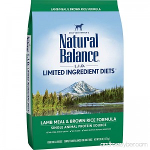 Natural Balance Limited Ingredient Diets Dry Dog Food - Lamb Meal & Brown Rice Formula - B0019CW0HE