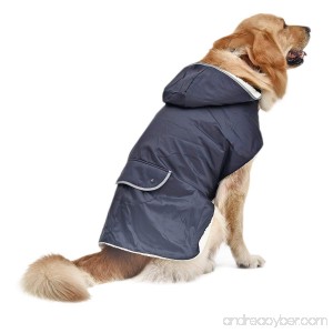 4 Pets Dog Clothes Pet Coat Large Dog Apparel Removable Hoodies Back Pocket & Reflective Design - B00P0FSSDQ