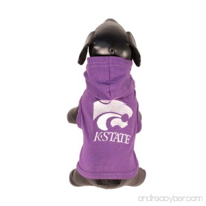 All Star Dogs NCAA Kansas State Wildcats Collegiate Cotton Lycra Hooded Dog Shirt - B005EQGHM0