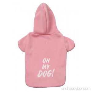GENOME CODE Pet Clothes - Puppy Hoodie Sweater Dog Coat Warm Sweatshirt Oh My Dog Printed Shirt Costume - B079QFV6XN