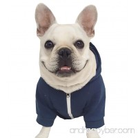 Moolecole Zip-up Pet Hoodie Costume Dog Hooded Clothes Outfit Puppy Pet Hood Coat Apperal For French Bulldog And Pug - B01M2YRAH7
