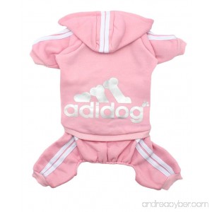 Scheppend Adidog Pet Clothes for Dog Cat Puppy Hoodies Coat Cute Sweatshirt Soft Cotton Sweater Pink 3XL - B075B36J2V