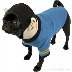 Star Trek Spock Dog Hoodie - Fits any size dog - Plush Embroidered Ears and Sweatshirt Material - B00H58RQH0
