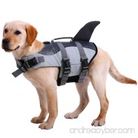 MORYSONG Ripstop Dog Life Jacket  Shark Life Vest for Dogs  Size Adjustable Lifesaver Safety Jacket Pet Swimsuit Floatation Life Vest Preserver Coat - B079G17B3L