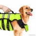 Pawaboo Dog Life Jacket Duarable Adjustable Soft Padded Reflective Neoprene Pet Life Saver Vest Coat Life Preserver with Handle on TOP for Dog or Cat Large Size Fluorescence Green and Black - B06XKZWB63