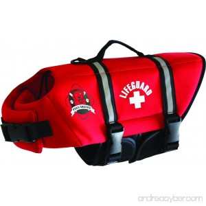 Paws Aboard XXS Neoprene Designer Doggy Life Jacket Red Lifeguard - B004TA9UY4