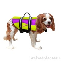 Pawz Pet Products Neoprene Dog Life Jacket Extra Extra Small Yellow / Purple - B00Z6KYAD2