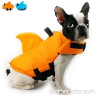 Snik-S Dog Life Jacket- Preserver with Adjustable Belt  Pet Swimming Shark Jacket for Short Nose Dog (pug Bulldog Poodle Bull Terrier) - B07D363TPG