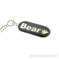 Choose "Cub" or "Bear" Pendant with Paw - Comical Gay Pride Black Dog Tag Necklace - LGBT Men's Gay Pride Jewelry - B00OH246Z2